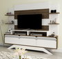 Hanah Home Mueble TV 180cm Nogal y Blanco Moderno